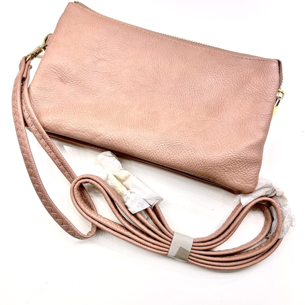 Bevello Liz Crossbody/Clutch in Rose/Blush